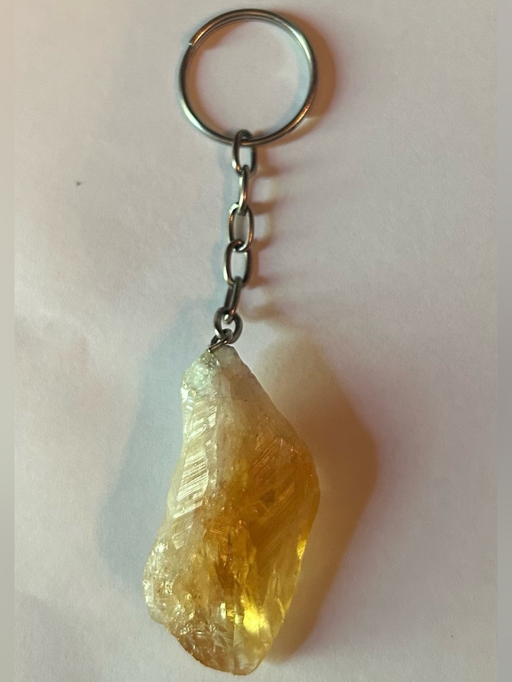 Yellow Gem Crystal Keychain
